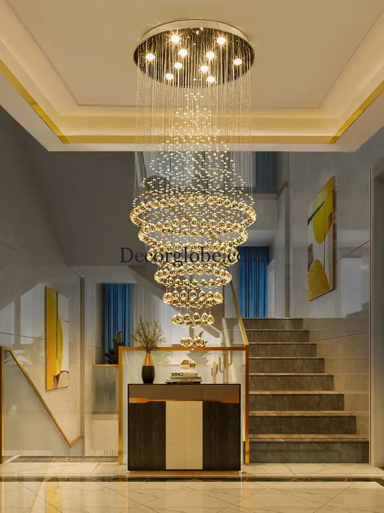 Starry Crystal Loft Chandelier - High-Quality Pendant Light for Elegant Spaces - DecorGlobe
