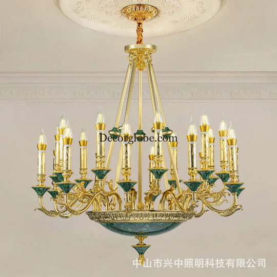 Stella French Retro Copper Crystal Candle Chandelier Chandelier