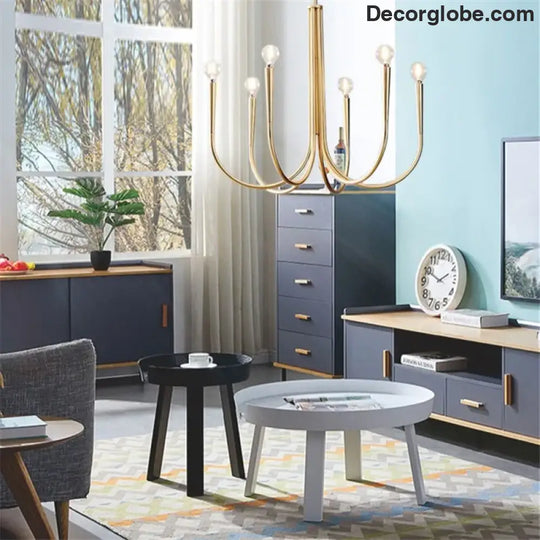 Swoop Arm Chandelier - Retro Elegance for Luxurious Living and Dining Spaces - DecorGlobe