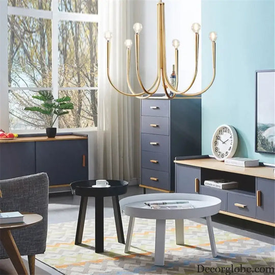 Swoop Arm Chandelier - Retro Elegance for Luxurious Living and Dining Spaces - DecorGlobe