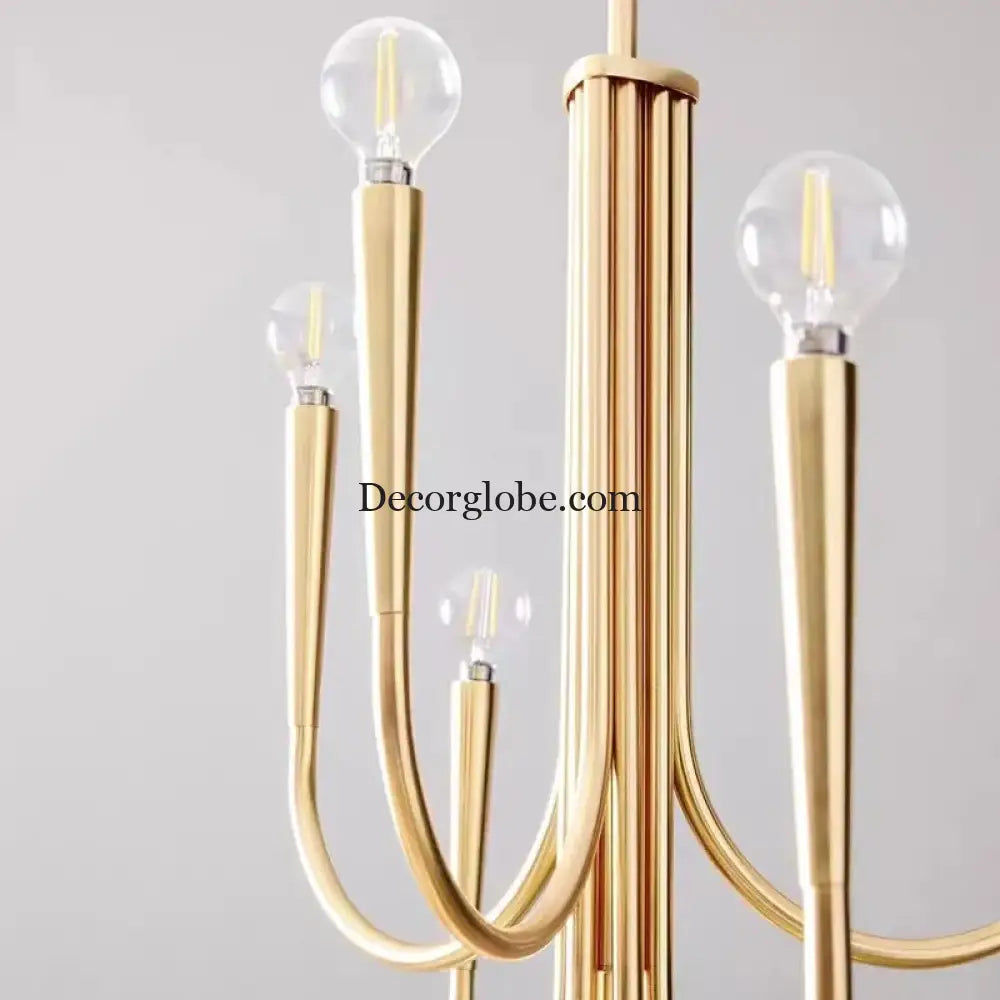 Swoop Arm Chandelier - Retro Elegance for Luxurious Living and Dining Spaces - DecorGlobe