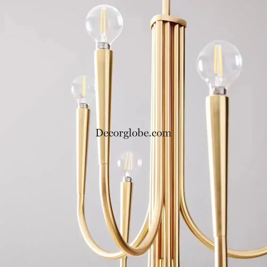 Swoop Arm Chandelier - Retro Elegance for Luxurious Living and Dining Spaces - DecorGlobe