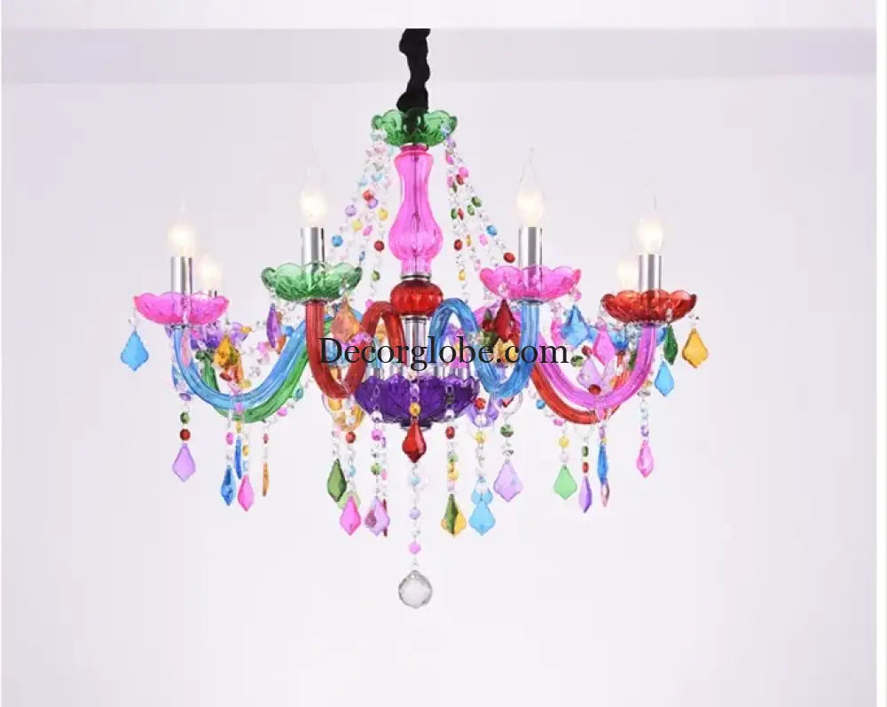 Bohemian Tiffany Style Crystal Chandelier - Vibrant Home Decor Lighting - DecorGlobe