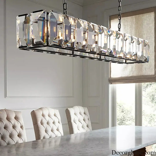 Timeless Classic American LED Crystal Chandelier - Available in Gold, Silver, and Black Finishes, Perfect for Dining Rooms - DecorGlobe