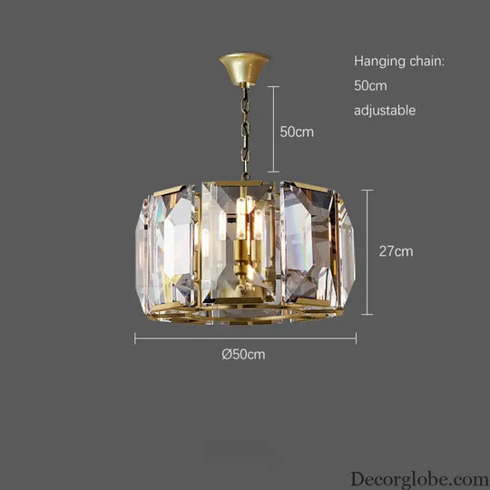 Timeless Classic American LED Crystal Chandelier - Available in Gold, Silver, and Black Finishes, Perfect for Dining Rooms - DecorGlobe