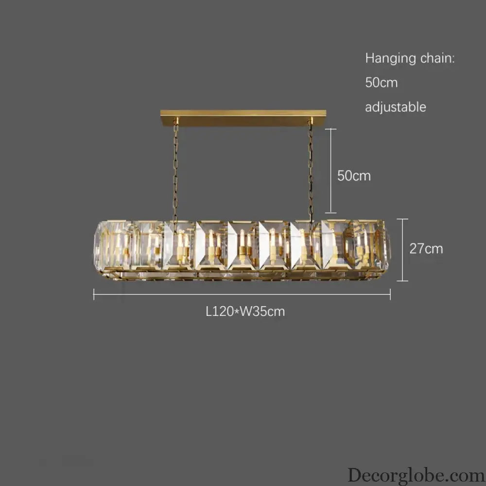 Timeless Classic American LED Crystal Chandelier - Available in Gold, Silver, and Black Finishes, Perfect for Dining Rooms - DecorGlobe