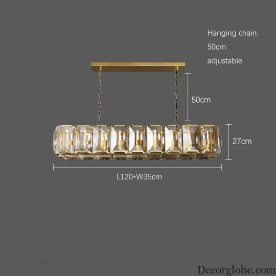 Timeless Classic American LED Crystal Chandelier - Available in Gold, Silver, and Black Finishes, Perfect for Dining Rooms - DecorGlobe