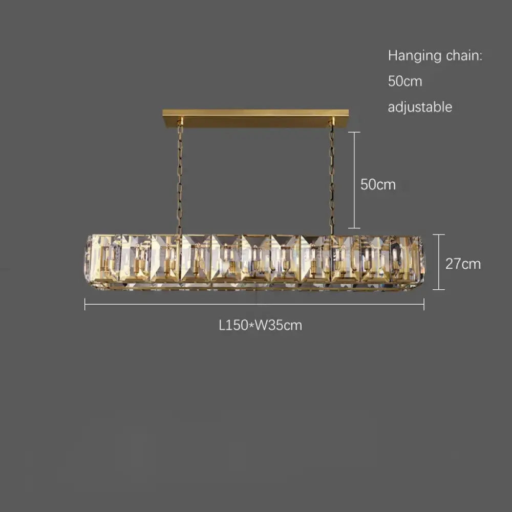 Timeless Classic American LED Crystal Chandelier - Available in Gold, Silver, and Black Finishes, Perfect for Dining Rooms - DecorGlobe