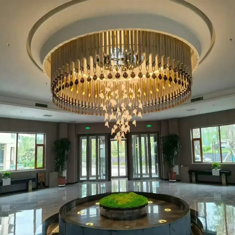 Valentina Custom Build Double Height Circle Chandelier Chandelier