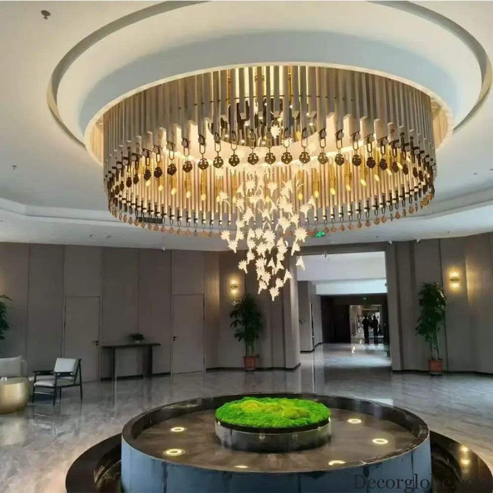 Valentina Custom Build Double Height Circle Chandelier Chandelier
