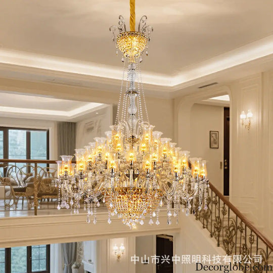 Valentina French European Crystal Branch Chandelier Chandelier