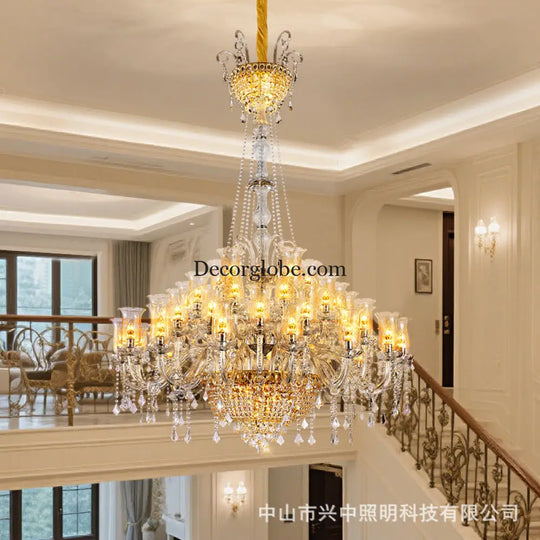 Valentina French European Crystal Branch Chandelier Chandelier