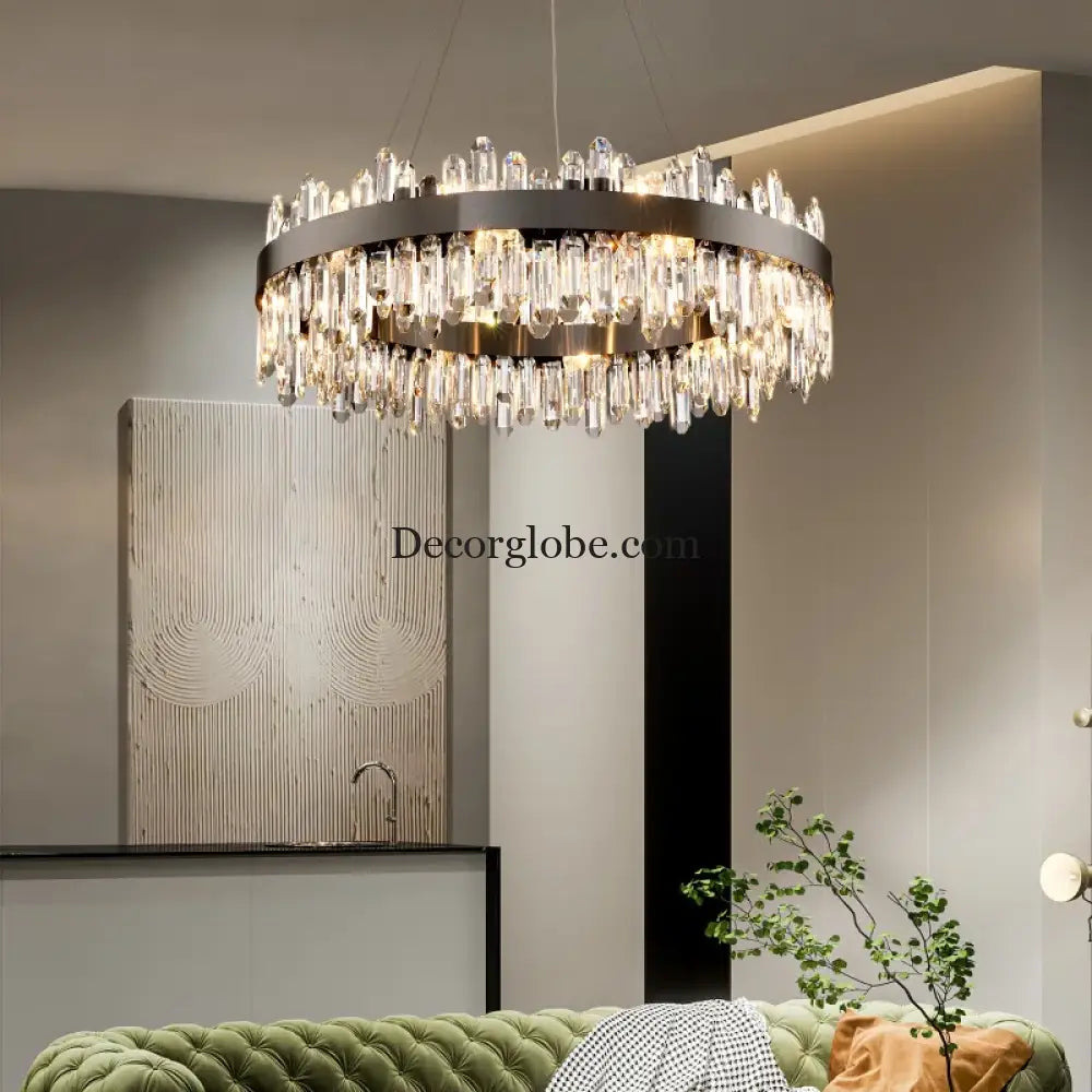 New Style Light Luxury Crystal Chandelier - Modern Elegance for Living Rooms, Dining Areas, Commercial Spaces, and Master Bedrooms - DecorGlobe