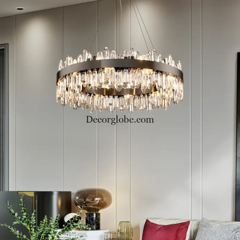 New Style Light Luxury Crystal Chandelier - Modern Elegance for Living Rooms, Dining Areas, Commercial Spaces, and Master Bedrooms - DecorGlobe