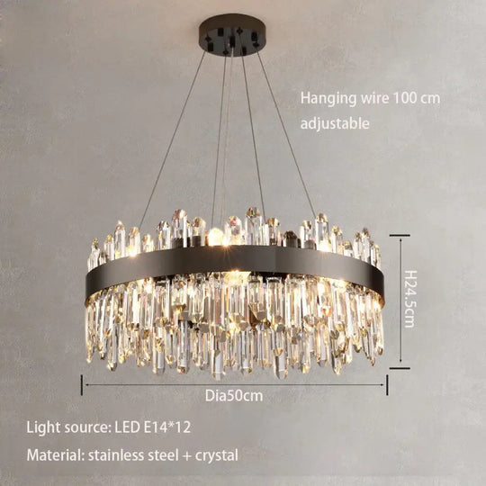 New Style Light Luxury Crystal Chandelier - Modern Elegance for Living Rooms, Dining Areas, Commercial Spaces, and Master Bedrooms - DecorGlobe