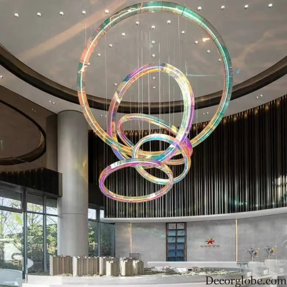 Valeria Custom Build Postmodern Acrylic Round Chandelier Chandelier