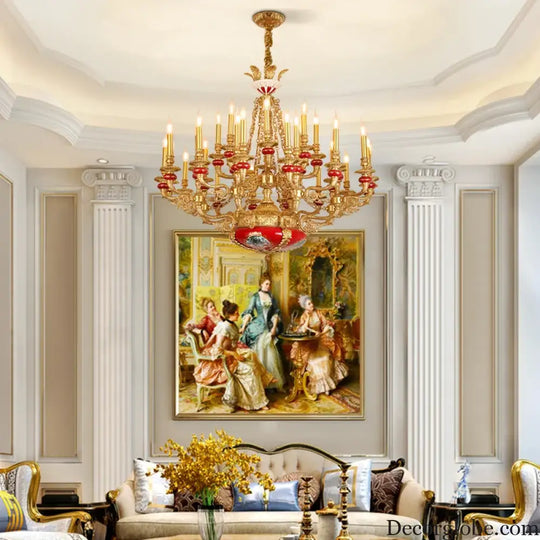 VALÉRIN European Baroque Copper & Ceramic Chandelier Chandelier