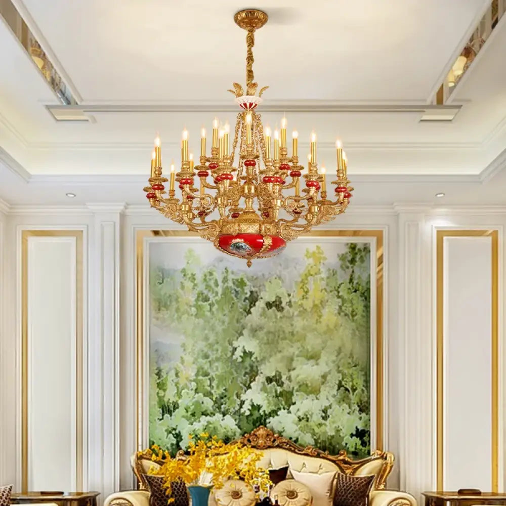 VALÉRIN European Baroque Copper & Ceramic Chandelier Chandelier