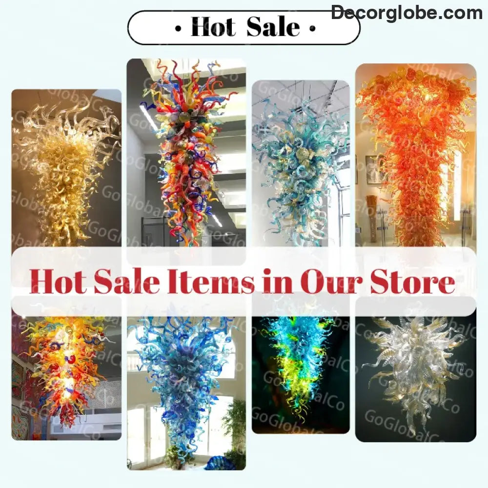 VELORA Hand-Blown Glass Grand Lobby Pendant Chandelier chandelier