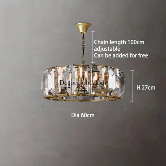 Versatile Dimmable LED Crystal Chandelier - Elegant Lighting Fixture in Gold, Chrome, and Black Finishes for Foyers and More - DecorGlobe