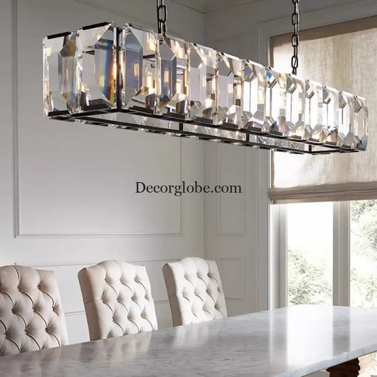 Versatile Dimmable LED Crystal Chandelier - Elegant Lighting Fixture in Gold, Chrome, and Black Finishes for Foyers and More - DecorGlobe