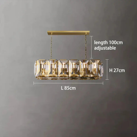 Versatile Dimmable LED Crystal Chandelier - Elegant Lighting Fixture in Gold, Chrome, and Black Finishes for Foyers and More - DecorGlobe