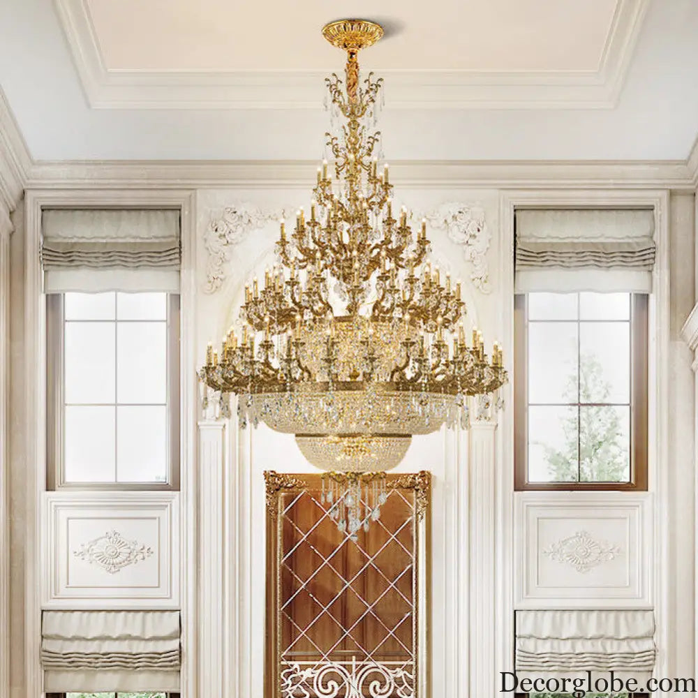 Victoria European Copper Crystal Grand Staircase Chandelier Chandelier (diameter 230cm, height 300cm) Chandelier