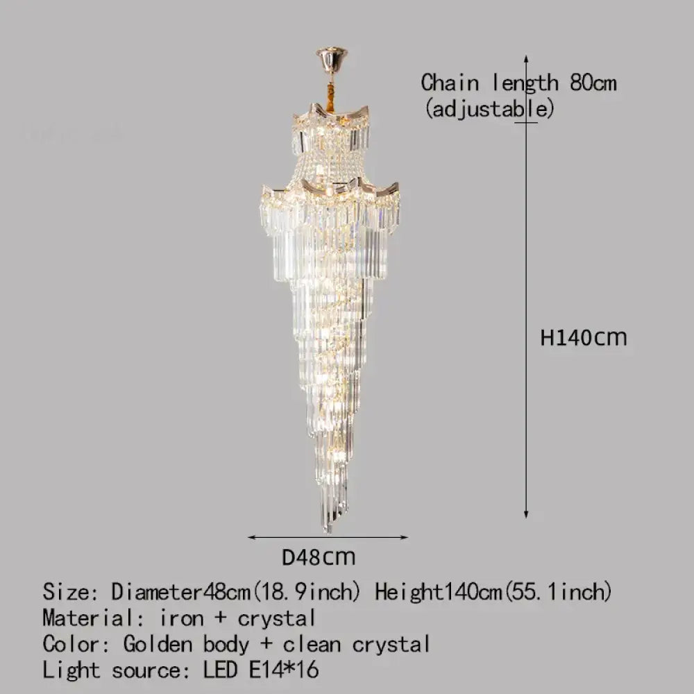 New Design Villa Living Room Crystal Chandelier - Grandeur for High Ceilings, Hotel Lobbies, and Staircase Illumination - DecorGlobe