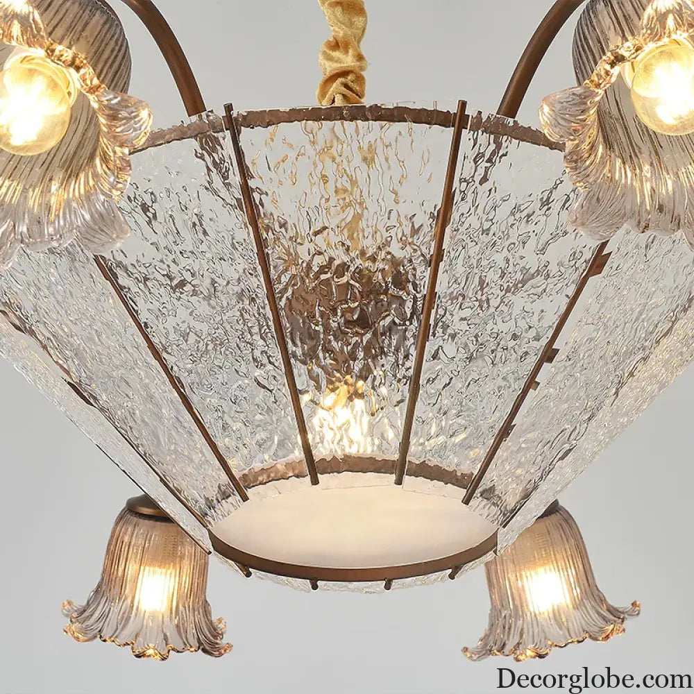 Vintage Flower Glass LED Pendant Chandelier Chandelier