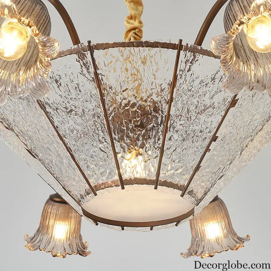 Vintage Flower Glass LED Pendant Chandelier Chandelier