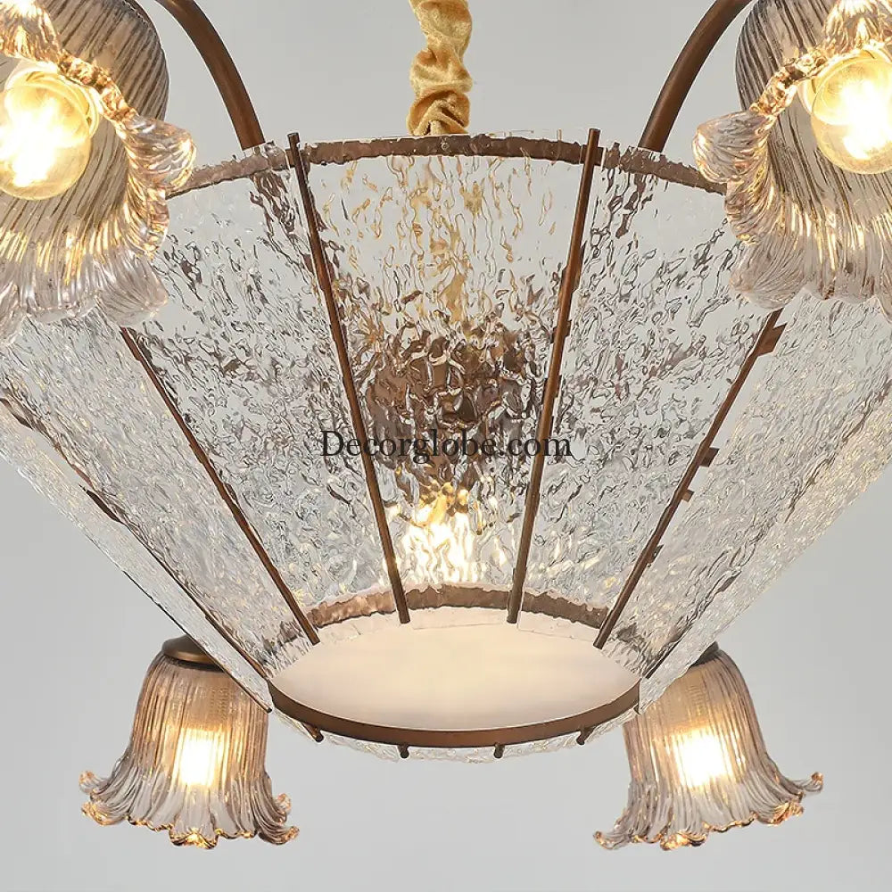 Vintage Flower Glass LED Pendant Chandelier Chandelier