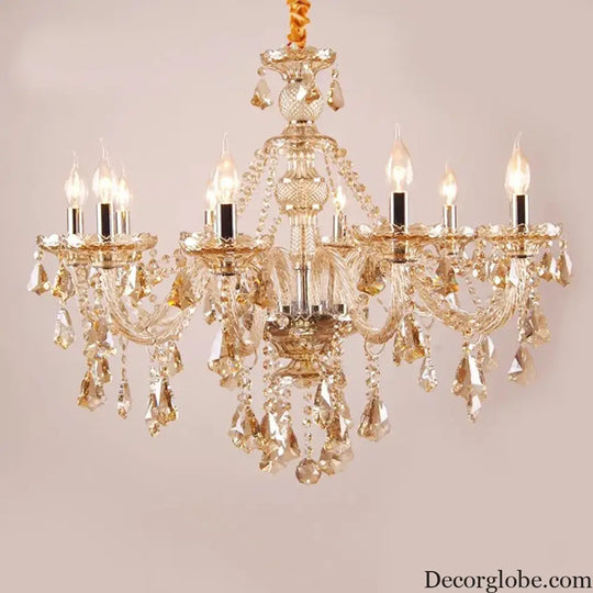 VIREON Cognac Crystal European-Style Chandelier Chandelier