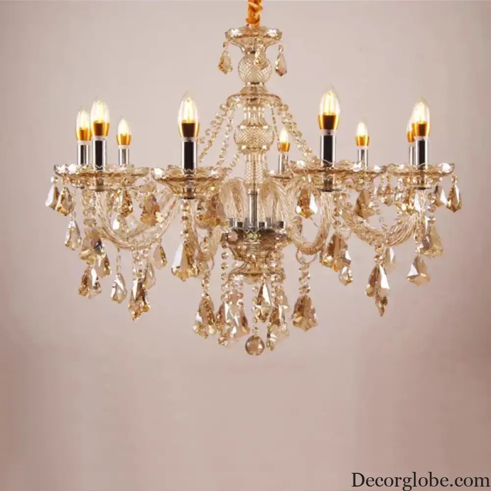 VIREON Cognac Crystal European-Style Chandelier Chandelier