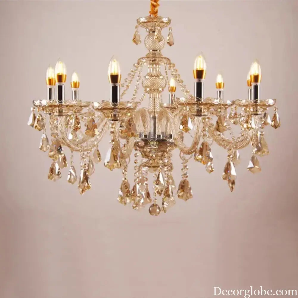 VIREON Cognac Crystal European-Style Chandelier Chandelier