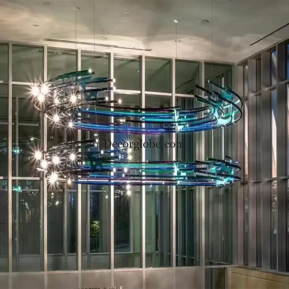 Vivienne Custom Build Semicircular Art LED Chandelier Chandelier