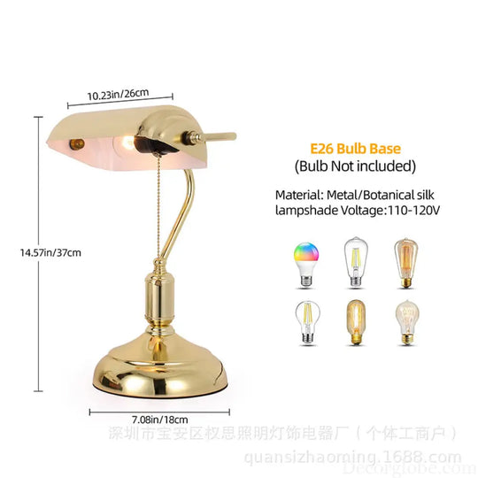 Republic of China retro table lamp creative personality bedroom bedside lamp office study table lamp decorative art
