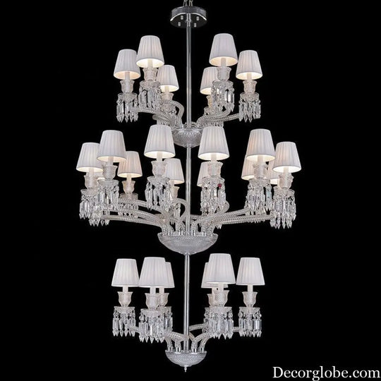 European-style Stair Crystal Chandelier Restaurant Bedroom Lamp Luxury Atmospheric Villa Living Room Lamp Restaurant