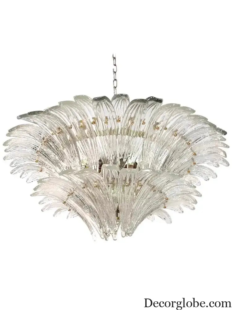 Odette French Vintage Murano Glass LED Chandelier for Living Room & Staircase Chandelier