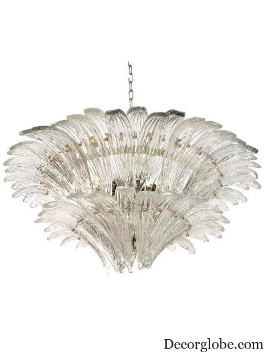 Odette French Vintage Murano Glass LED Chandelier for Living Room & Staircase Chandelier