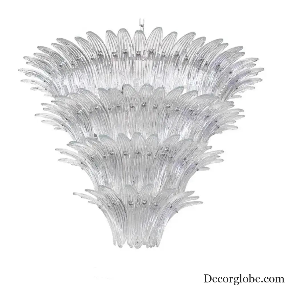 Odette French Vintage Murano Glass LED Chandelier for Living Room & Staircase Chandelier