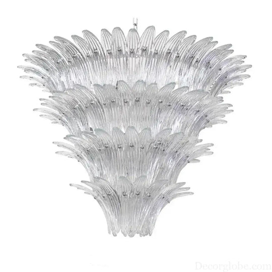 Odette French Vintage Murano Glass LED Chandelier for Living Room & Staircase Chandelier