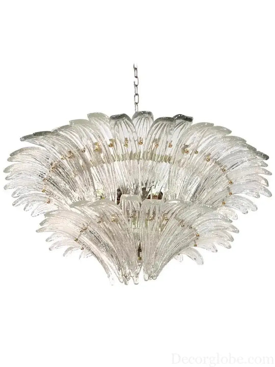 Odette French Vintage Murano Glass LED Chandelier for Living Room & Staircase Chandelier