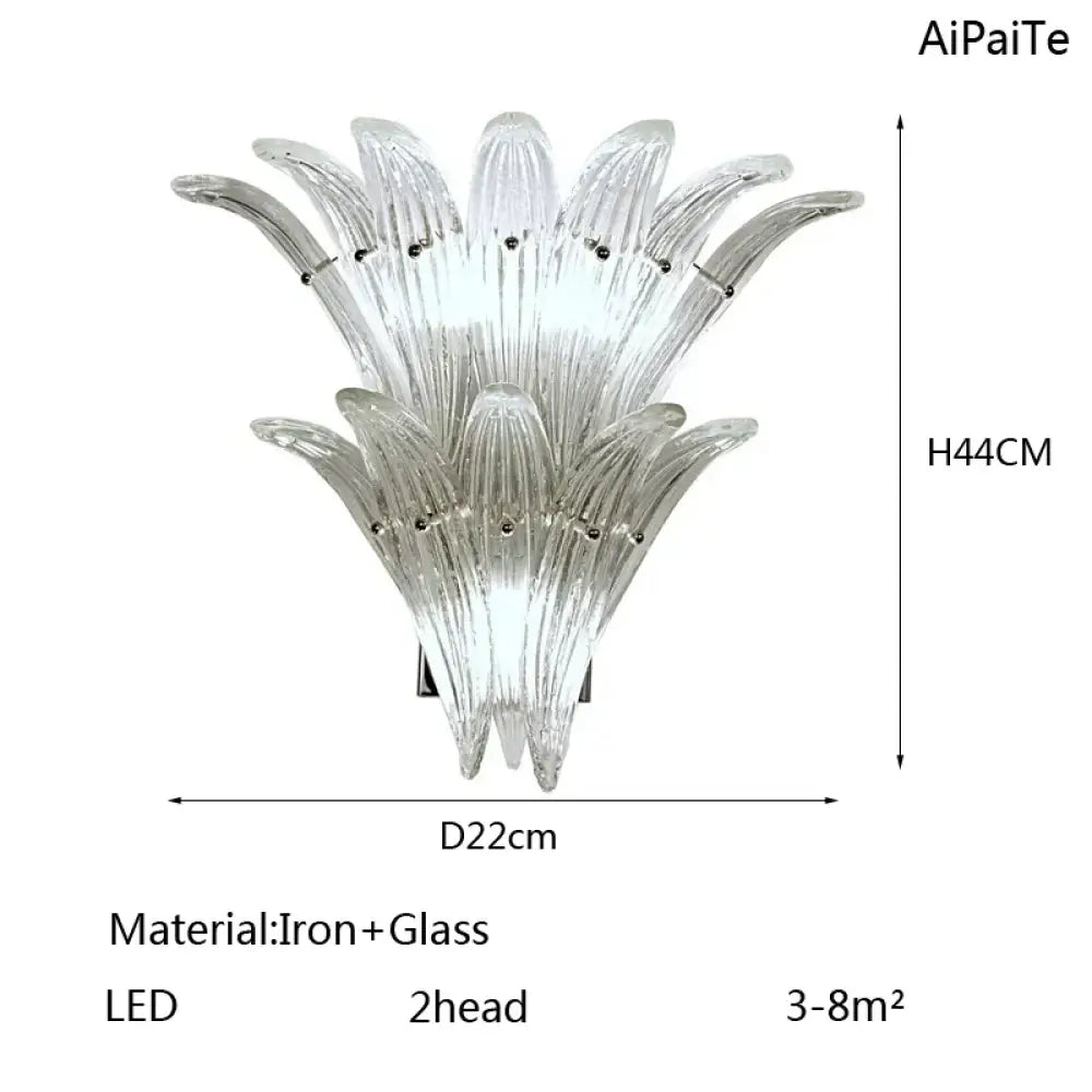 Odette French Vintage Murano Glass LED Chandelier for Living Room & Staircase CD22CM2head / changeable Chandelier