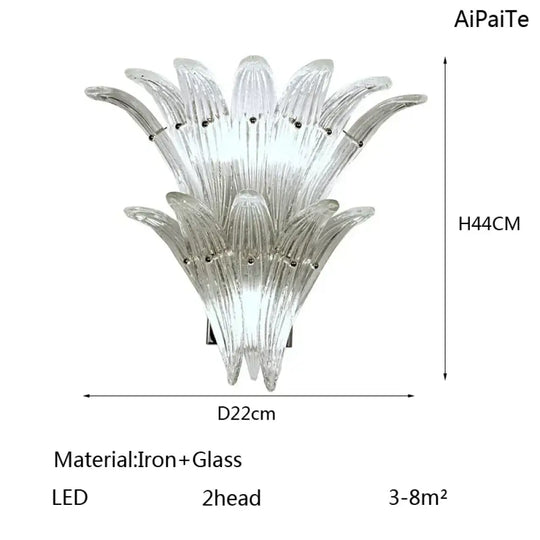 Odette French Vintage Murano Glass LED Chandelier for Living Room & Staircase CD22CM2head / changeable Chandelier